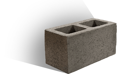 block, hueco, liso, de, concreto, 20x20x40