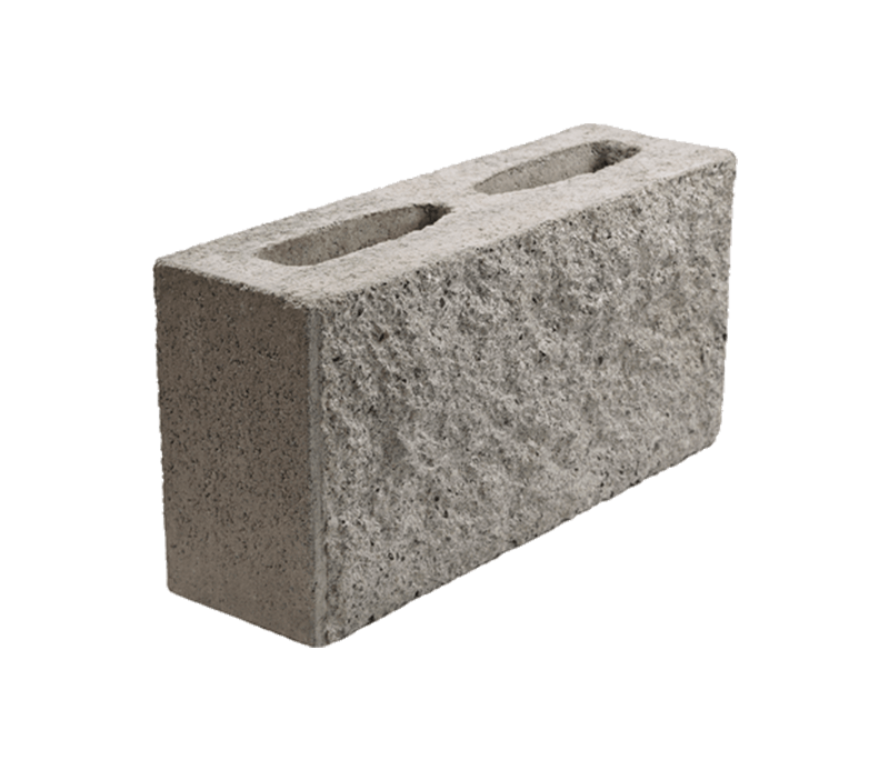 block, hueco, rustico, de, concreto, 10x20x40