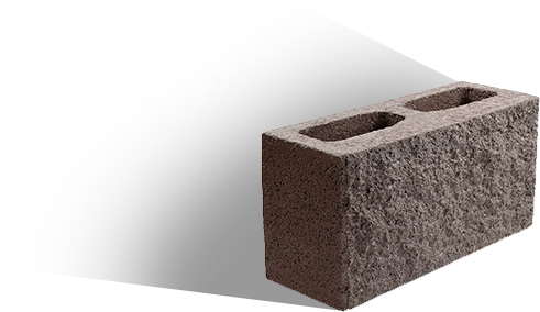 block, hueco, rustico, de, concreto, 15x20x40