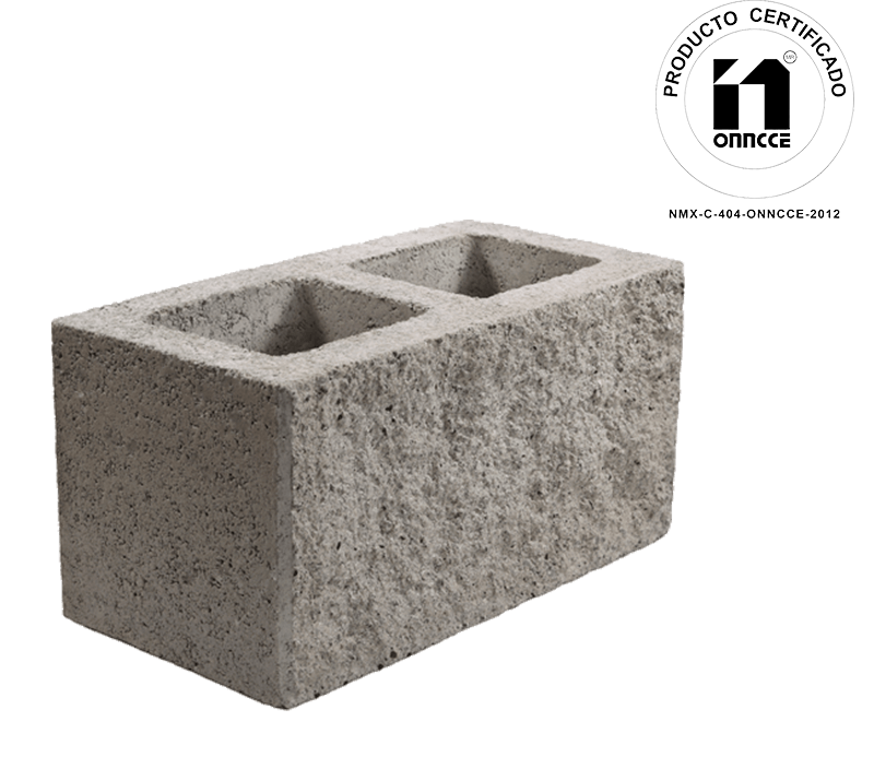 block, hueco, rustico, de, concreto, 20x20x40