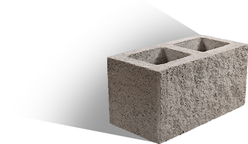 block, hueco, rustico, de, concreto, 20x20x40